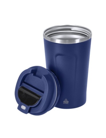 Verre Thermique Molin Couleurs : bleu marine Matières : acier inoxydable recyclé cadeau collaborateur premium