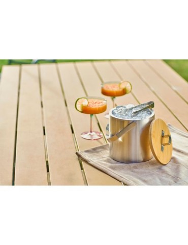 Seau à glace double paroi en acier inoxydable Fenwick Matières : acier inoxydable Couleurs : argenté objet promotionnel éco-resp