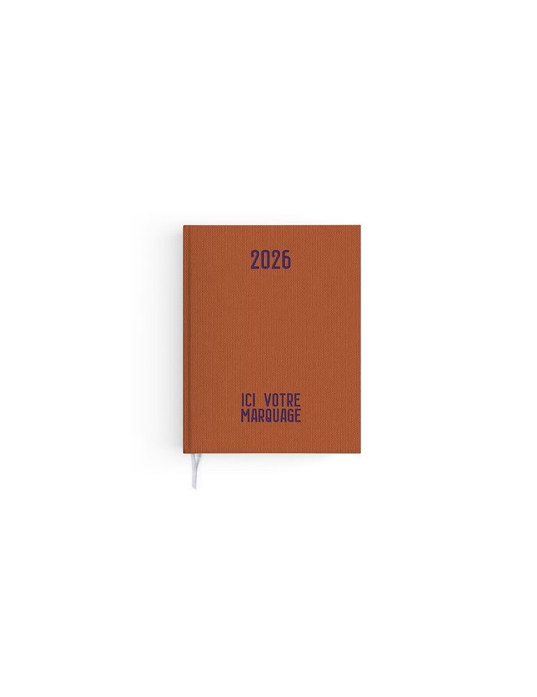AGENDA EMBOITE TOILE 2026 - MINI 90 x 165 mm - COUVERTURE ARDOISE - SANS MARQUAGE