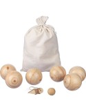 Ensemble de jeu de boules en bois Quillian Matières : bois Couleurs : brun personnalisable avec votre logo