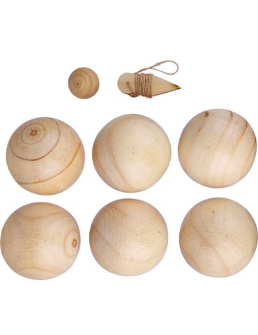 Ensemble de jeu de boules en bois Quillian Matières : bois Couleurs : brun goodies publicitaire événementiel