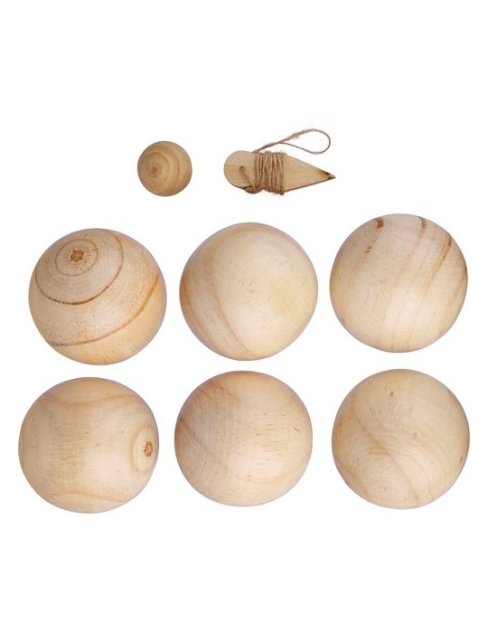 Ensemble de jeu de boules en bois Quillian