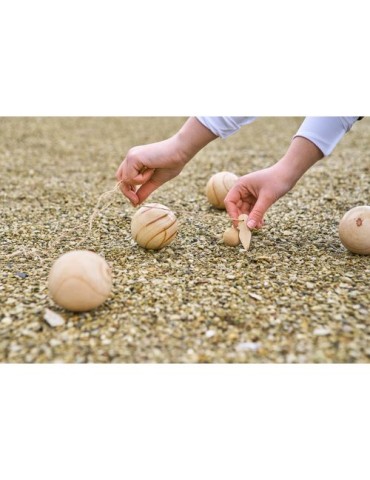 Ensemble de jeu de boules en bois Quillian Matières : bois Couleurs : brun accessoire événementiel unique