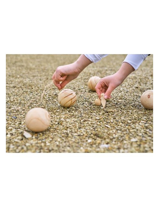 Ensemble de jeu de boules en bois Quillian