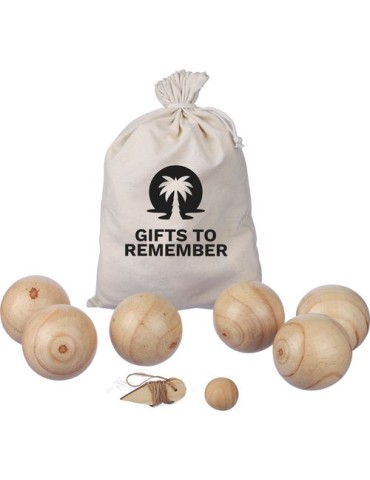 Ensemble de jeu de boules en bois Quillian Matières : bois Couleurs : brun goodies entreprise design