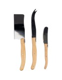 Set de 3 couteaux de service Evelisse Matières : bois Couleurs : brun personnalisable avec votre logo