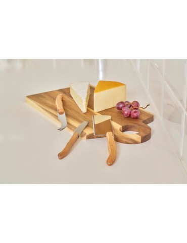 Set de 3 couteaux de service Evelisse Matières : bois Couleurs : brun objet promotionnel éco-responsable