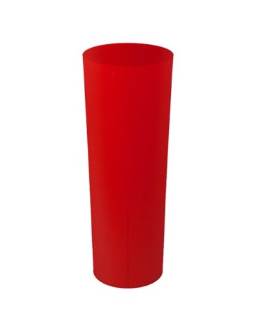 Verre tubo rouge  réutilisable et personnalisable 25cl sans BPA conformément à la réglementation française 2