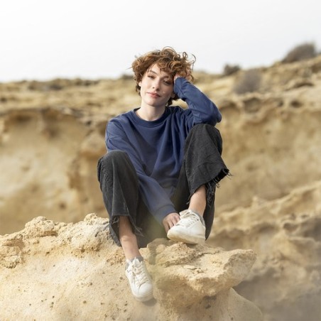 Sweat-Shirt Personnalisé Éco-responsable Confortable Adulte Sendex Matières : coton organique Taille textile : S Couleurs : bleu