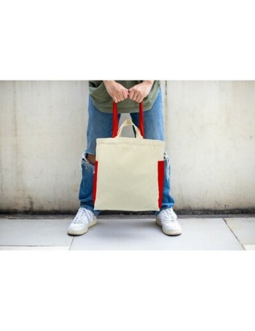 Sac shopping en coton Matières : coton Couleurs : rouge 2