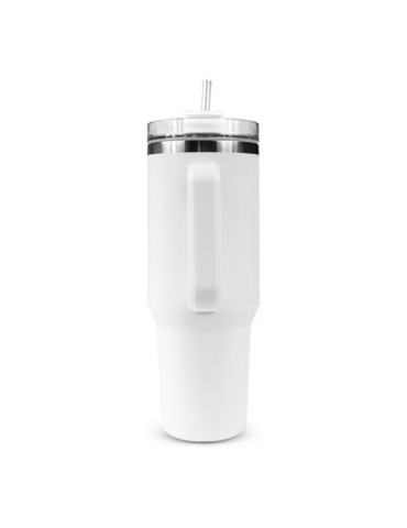 Mug isotherme 1200 ml avec poignée ergonomique | Stasimus Matières : acier inoxydable Couleurs : blanc livraison express 24h 48h