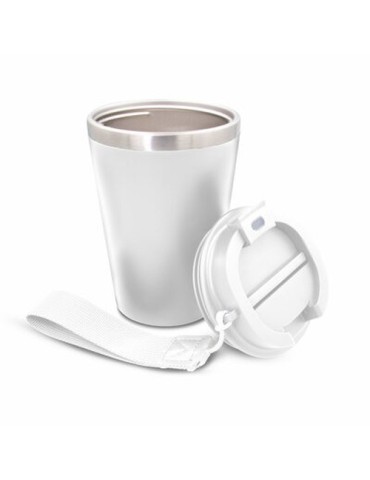 Mug isotherme 350 ml | Nairod Matières : polypropylène (PP) Couleurs : blanc marquage couleur éclatante