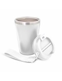 Mug isotherme 350 ml | Nairod Matières : polypropylène (PP) Couleurs : blanc marquage couleur éclatante