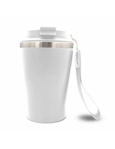 Mug isotherme 350 ml | Nairod Matières : polypropylène (PP) Couleurs : blanc goodies publicitaire événementiel