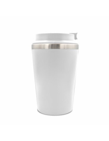 Mug isotherme 350 ml | Nairod Matières : polypropylène (PP) Couleurs : blanc objet publicitaire robuste