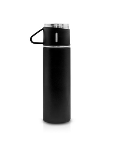 Thermos 420 ml et 3 mugs 150 ml | Quavean Matières : acier inoxydable Couleurs : noir livraison express 24h 48h
