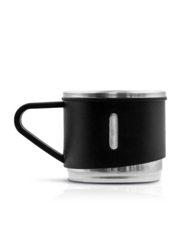 Thermos 420 ml et 3 mugs 150 ml | Quavean Matières : acier inoxydable Couleurs : noir personnalisation rapide en France
