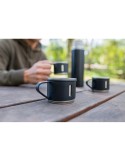 Thermos 420 ml et 3 mugs 150 ml | Quavean Matières : acier inoxydable Couleurs : noir objet publicitaire robuste