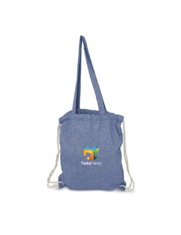 Sac en coton recyclé 2 en 1, sac à cordon et sac shopping | Jamarion