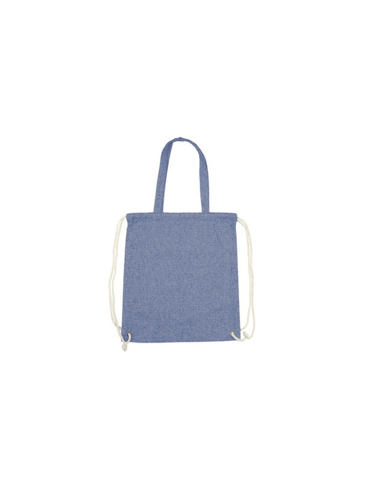 Sac en coton recyclé 2 en 1, sac à cordon et sac shopping | Jamarion