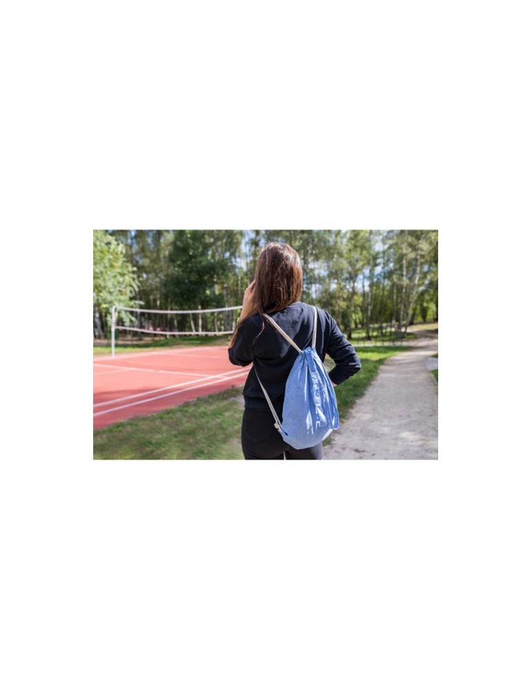 Sac en coton recyclé 2 en 1, sac à cordon et sac shopping | Jamarion