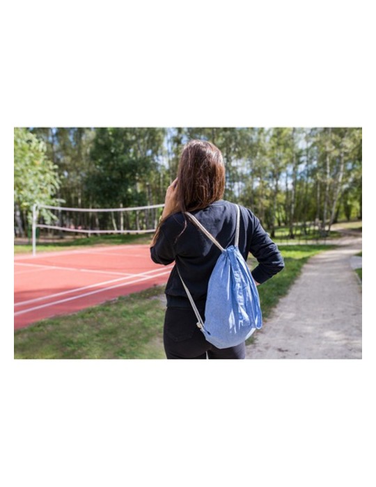 Sac en coton recyclé 2 en 1, sac à cordon et sac shopping | Jamarion