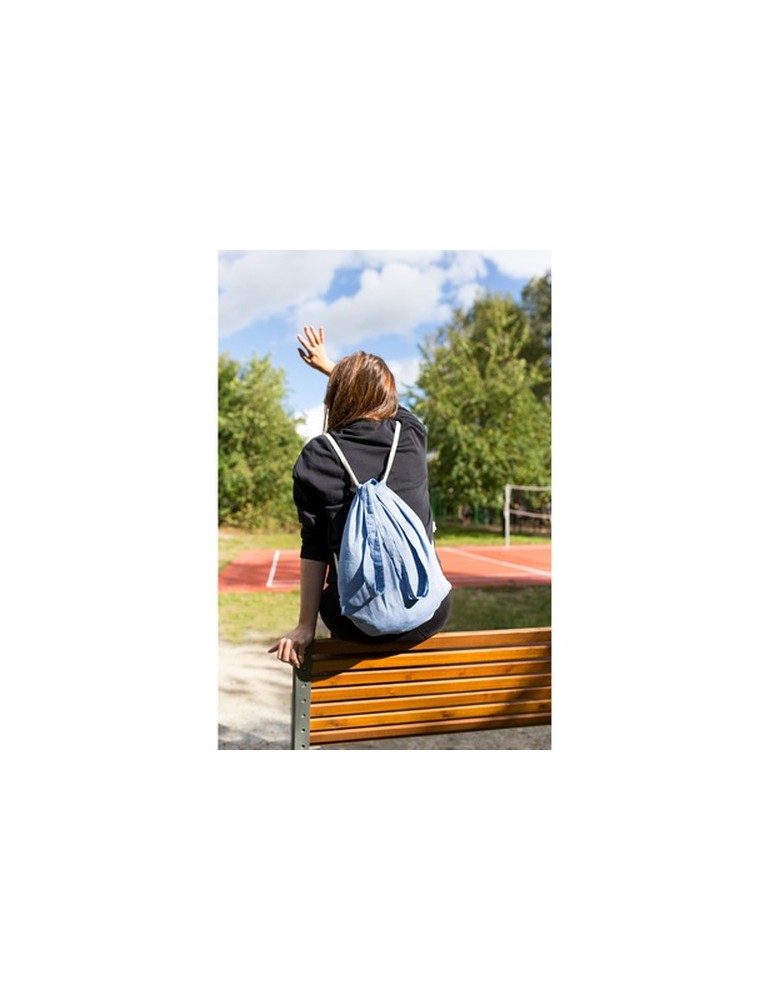 Sac en coton recyclé 2 en 1, sac à cordon et sac shopping | Jamarion