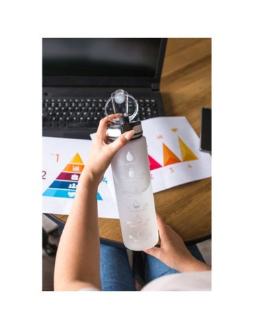 Bouteille de motivation 1000 ml | Bennie Matières : Polycarbonate (PC) Couleurs : blanc objet promo petit budget