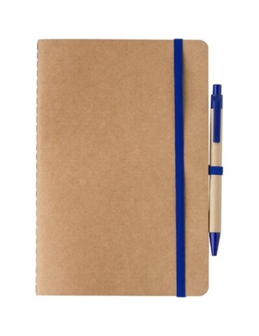 Carnet A5 avec Stylo bille Matières : caoutchouc Couleurs : bleu clair 2