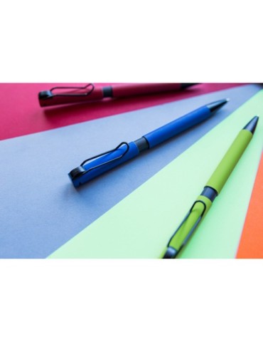 Stylo bille corp coloré et clip "lasseau" | Amara Matières : aluminium Couleurs : jaune 2