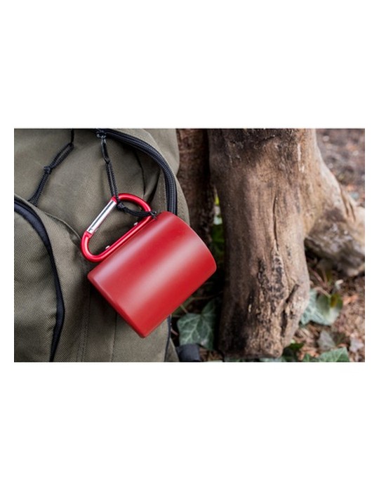 Mug en acier inoxydable 280 ml avec mousqueton | Pari