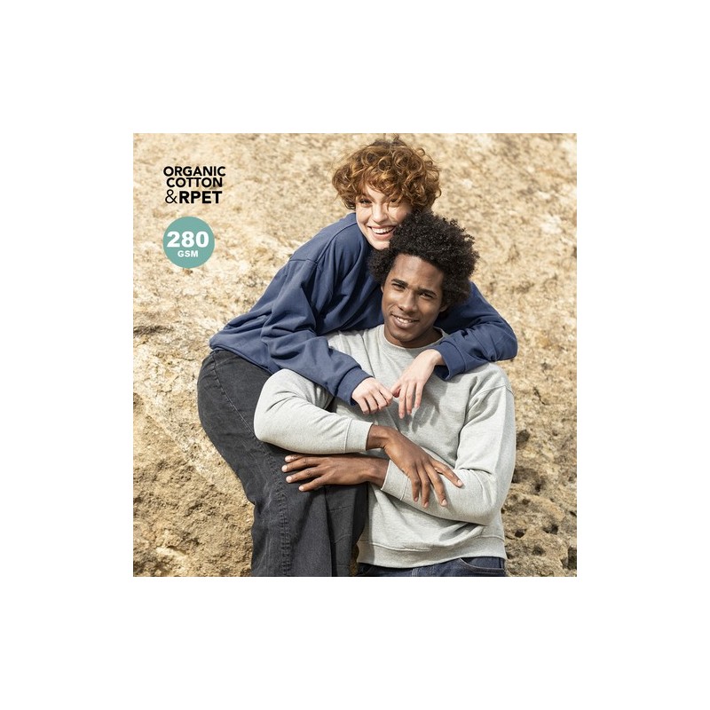 Sweat-Shirt Personnalisé Éco-responsable Confortable Adulte Sendex Matières : coton organique Taille textile : 3XL Couleurs : ro