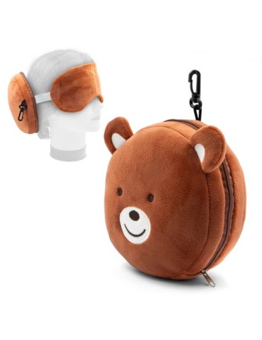 Ours en peluche, oreiller de voyage, masque de nuit | Ren