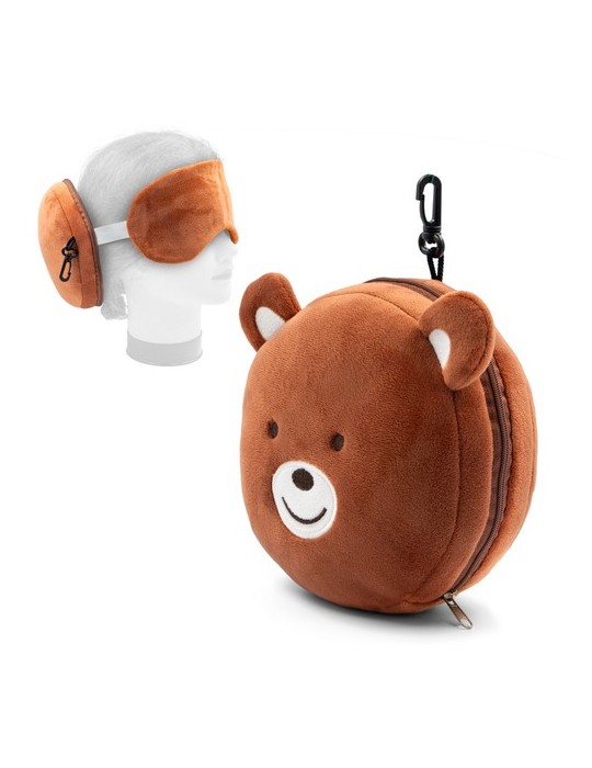 Ours en peluche, oreiller de voyage, masque de nuit | Ren
