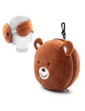 Ours en peluche, oreiller de voyage, masque de nuit | Ren Couleurs : brun