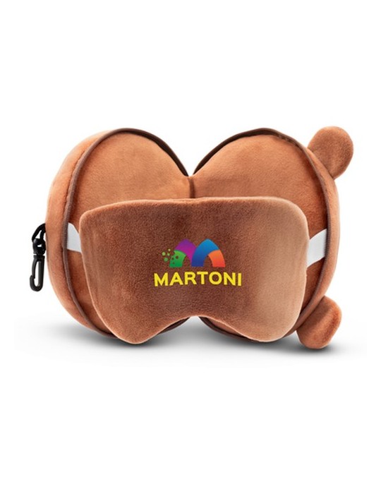 Ours en peluche, oreiller de voyage, masque de nuit | Ren