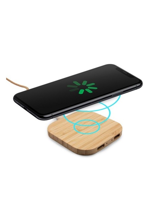 Chargeur sans fil en bambou 10W B'RIGHT | Jazzlyn