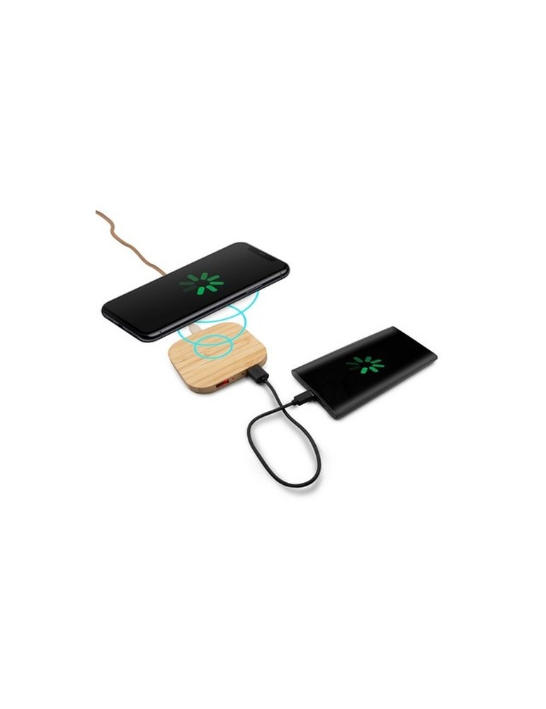Chargeur sans fil en bambou 10W B'RIGHT | Jazzlyn