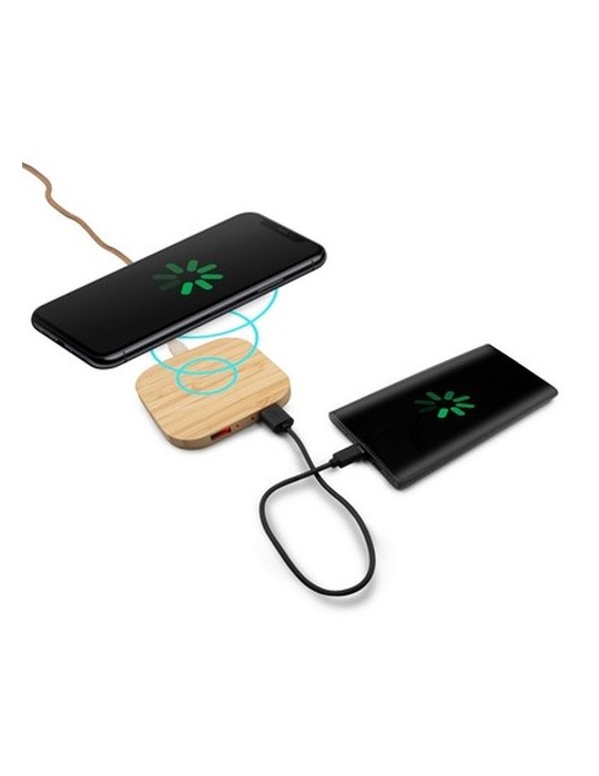 Chargeur sans fil en bambou 10W B'RIGHT | Jazzlyn