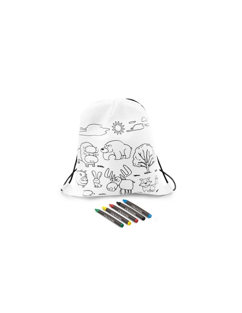 Sac à cordon pour coloriage, crayons | Brody