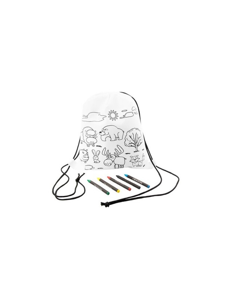 Sac à cordon pour coloriage, crayons | Brody