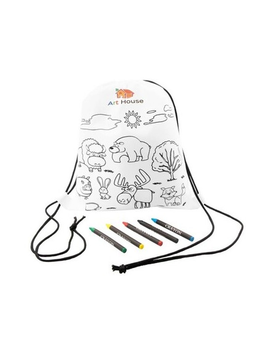 Sac à cordon pour coloriage, crayons | Brody