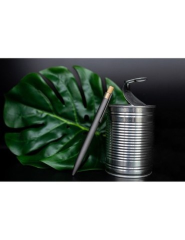 Stylo bille en aluminium recyclé | Randall Matières : bambou Couleurs : rouge 2