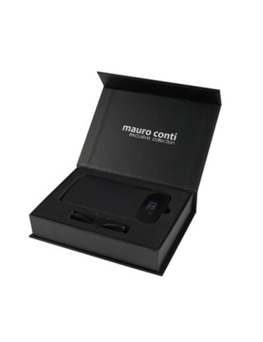 Power Bank 8000 mAh Mauro Conti, chargeur sans fil 5W | Eric Matières : caoutchouc Couleurs : noir objet promotionnel éco-respon