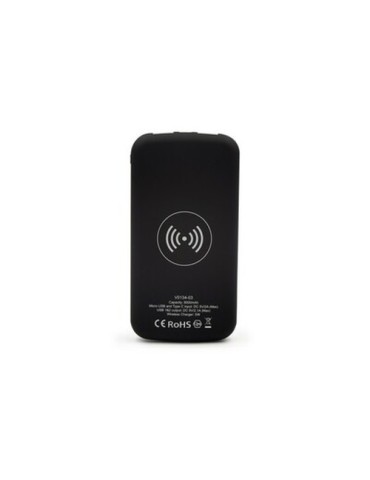 Power Bank 8000 mAh Mauro Conti, chargeur sans fil 5W | Eric Matières : caoutchouc Couleurs : noir cadeau collaborateur premium