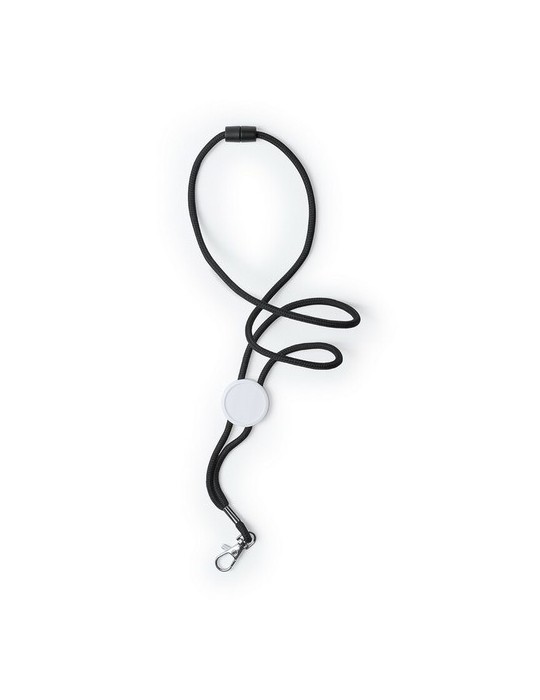 Lanyard Matières : polyester Couleurs : noir marquage laser ultra précis