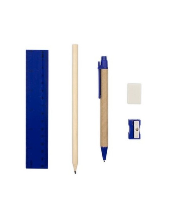 Set scolaire, trousse, crayon, stylo bille, règle, gomme et taille-crayon | Tobias