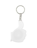 Porte-clés "like it", mètre-ruban 1m Matières : métal Couleurs : blanc cadeau entreprise pas cher