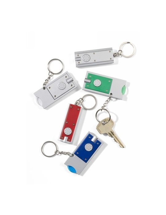 Porte-clés avec jeton charriot et LED