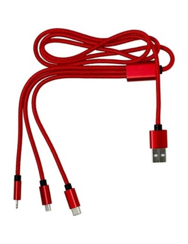 Câble de charge Matières : nylon Couleurs : rouge 2